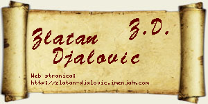 Zlatan Đalović vizit kartica